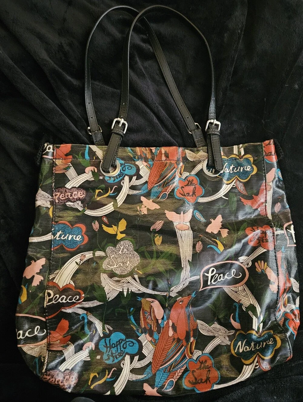 Sakroots Artist Circle Multi-Color Peace & Nature Tote Bag
